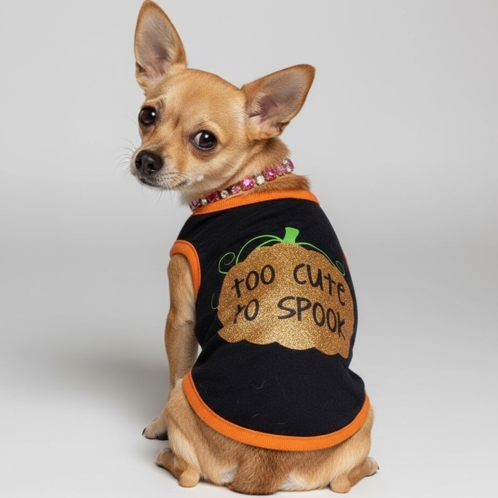 Halloween Too Cute to Spook Statement Tee Shirt